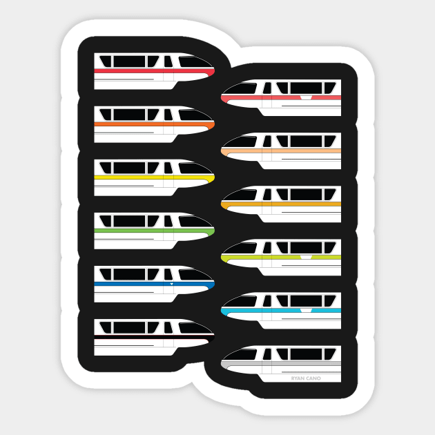 Monorail WDW Sticker by keystonemagic